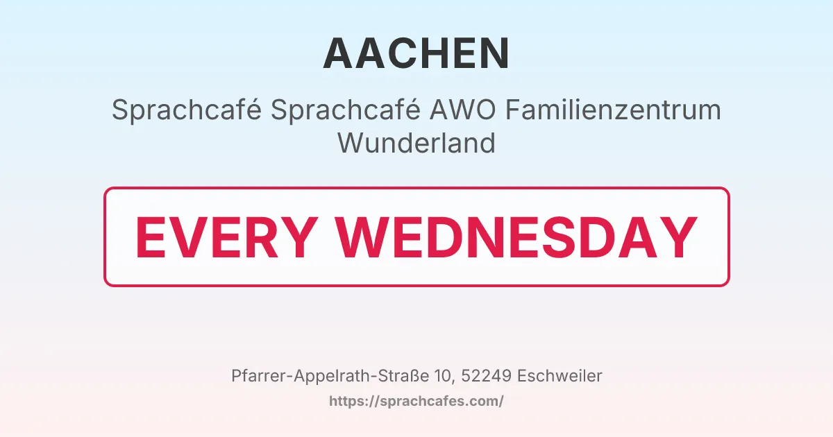Sprachcafé AWO Familienzentrum Wunderland – event photo