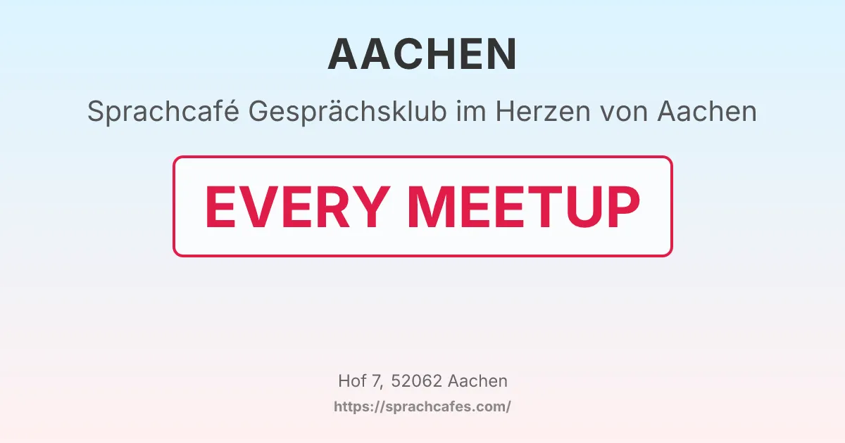 Gesprächsklub im Herzen von Aachen – event photo