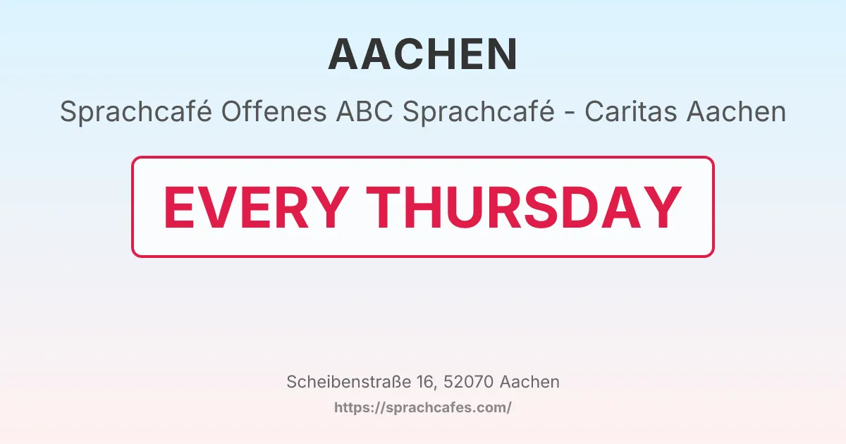 Offenes ABC Sprachcafé - Caritas Aachen – event photo