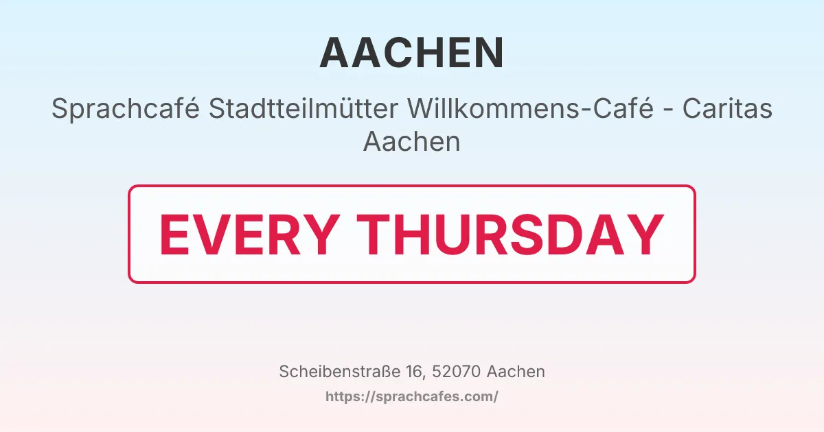 Stadtteilmütter Willkommens-Café - Caritas Aachen – event photo