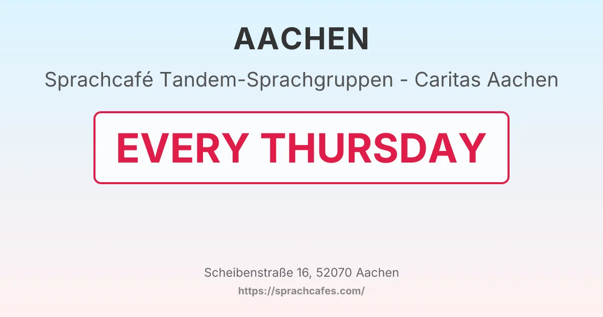 Tandem-Sprachgruppen - Caritas Aachen – event photo