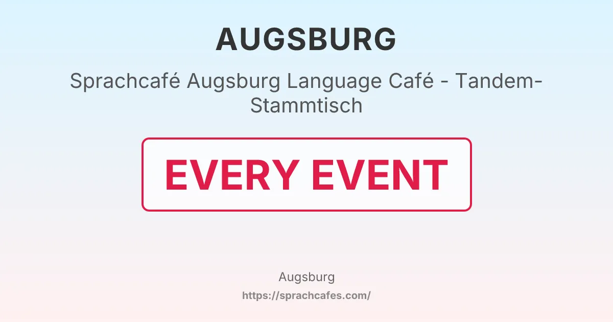 Augsburg Language Café - Tandem-Stammtisch – event photo