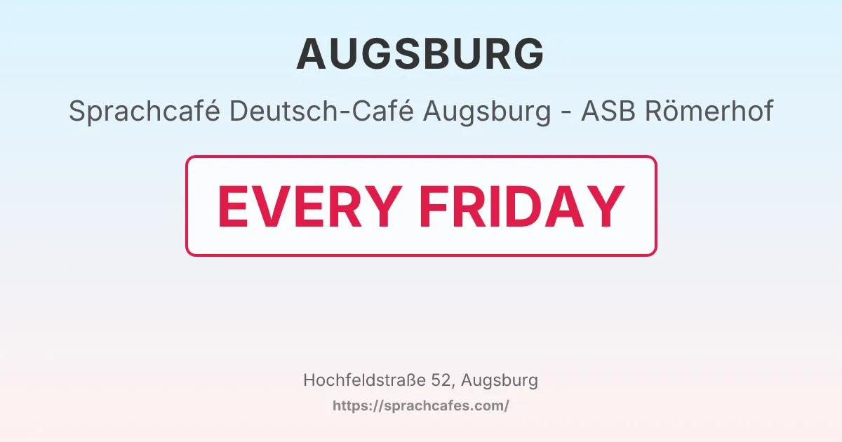 Deutsch-Café Augsburg - ASB Römerhof – event photo