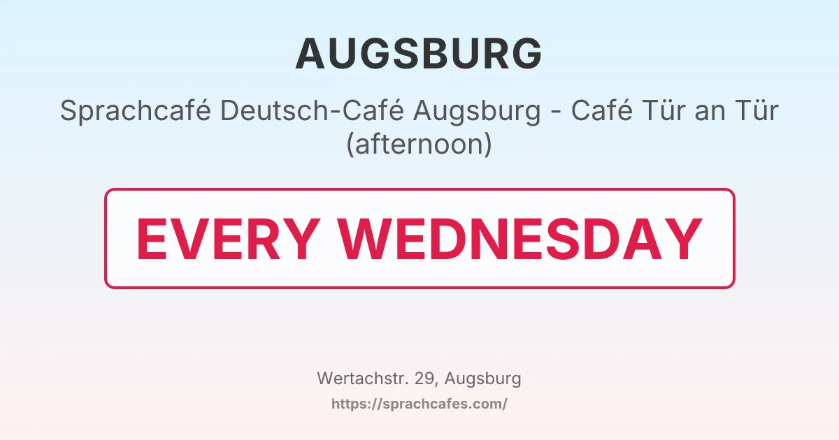 Deutsch-Café Augsburg - Café Tür an Tür (afternoon) – event photo