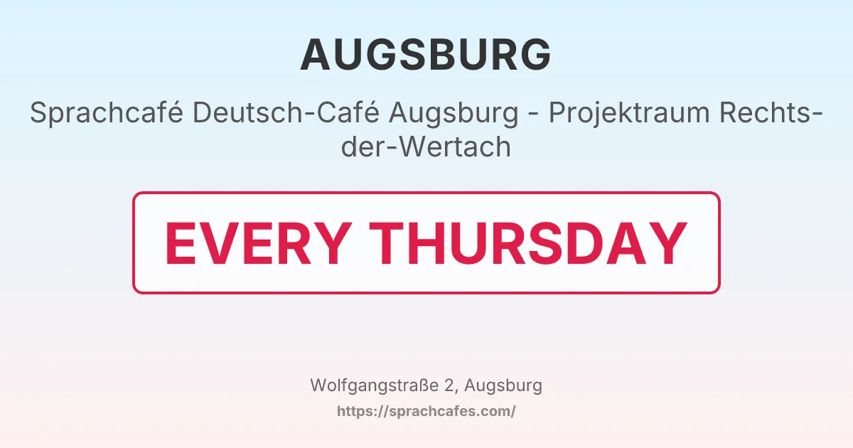 Deutsch-Café Augsburg - Projektraum Rechts-der-Wertach – event photo