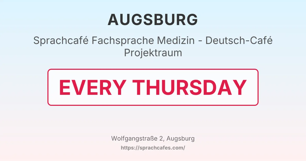 Fachsprache Medizin - Deutsch-Café Projektraum – event photo