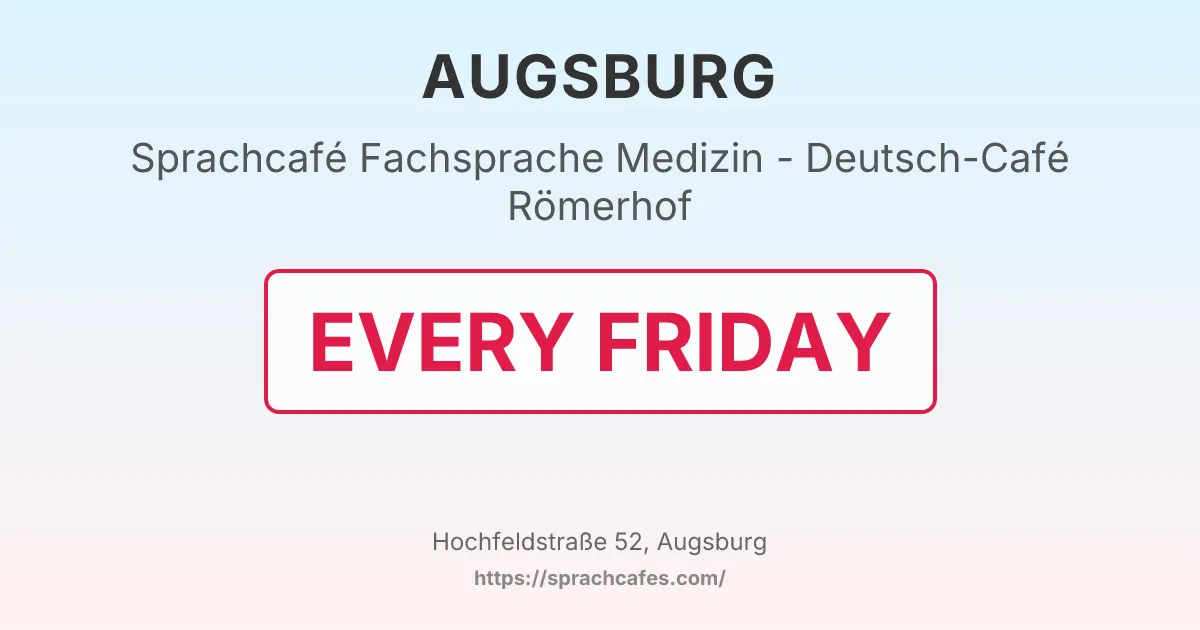 Fachsprache Medizin - Deutsch-Café Römerhof – event photo