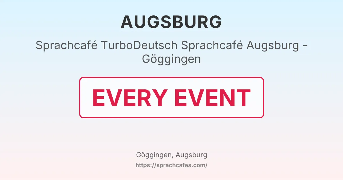 TurboDeutsch Sprachcafé Augsburg - Göggingen – event photo