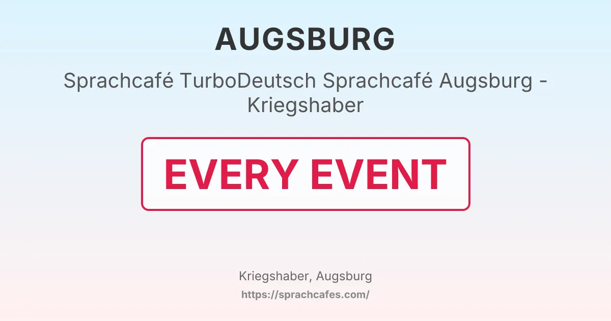 TurboDeutsch Sprachcafé Augsburg - Kriegshaber – event photo