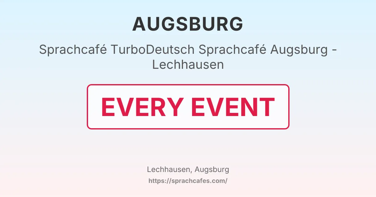 TurboDeutsch Sprachcafé Augsburg - Lechhausen – event photo