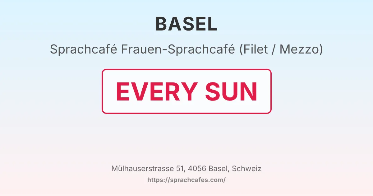 Frauen-Sprachcafé (Filet / Mezzo) – event photo