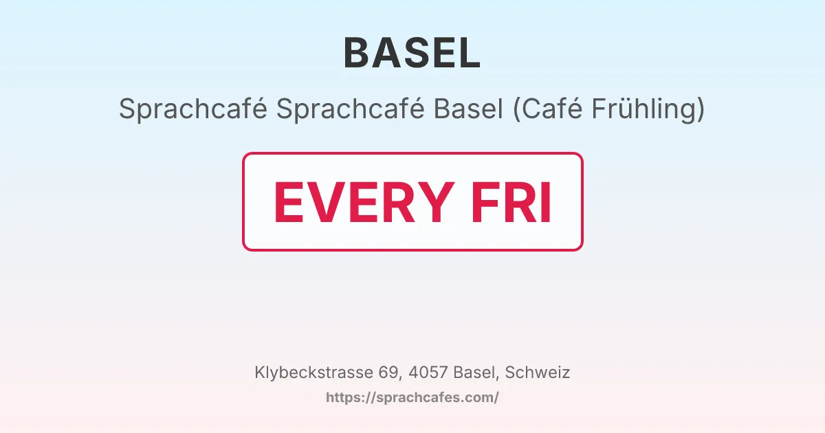 Sprachcafé Basel (Café Frühling) – event photo