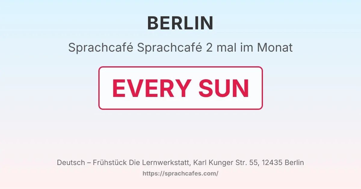 Sprachcafé 2 mal im Monat – event photo