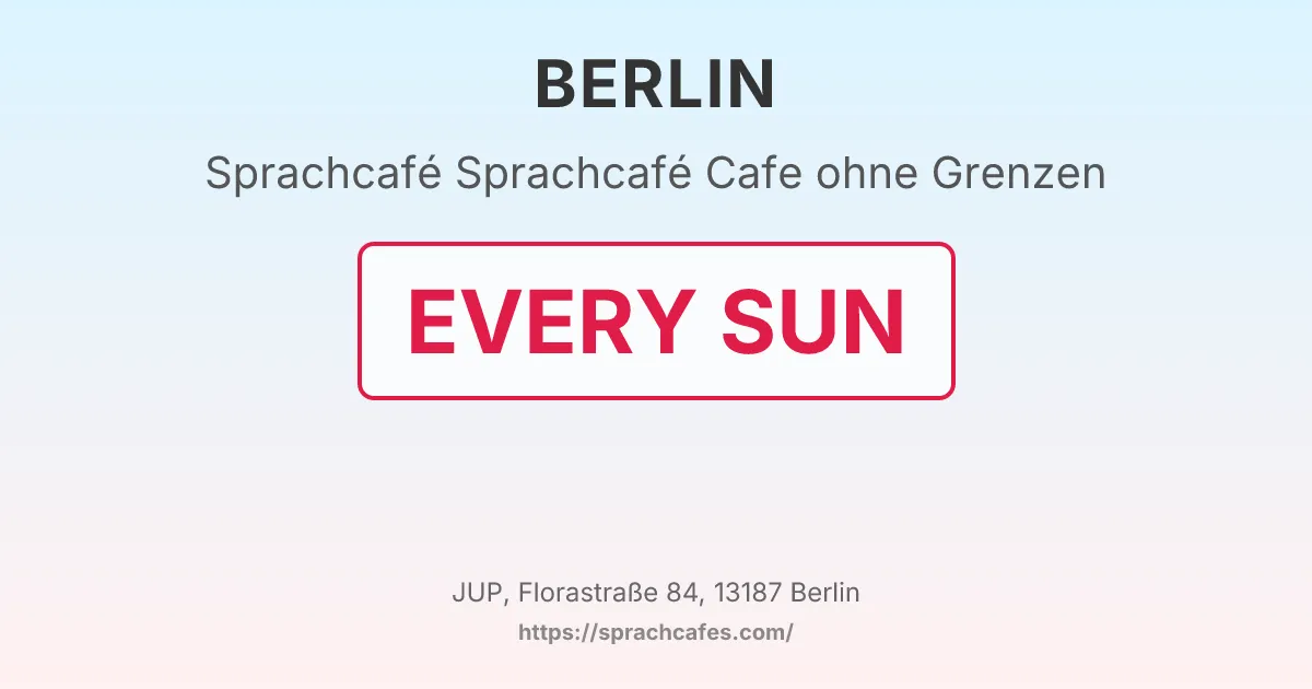 Sprachcafé Cafe ohne Grenzen – event photo
