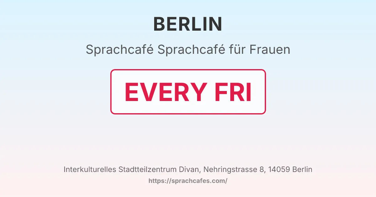 Sprachcafé für Frauen – event photo