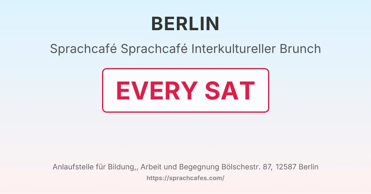 Sprachcafé Interkultureller Brunch – event photo