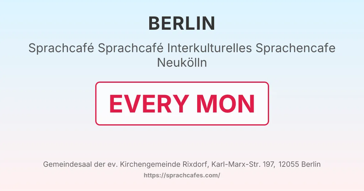 Sprachcafé Interkulturelles Sprachencafe Neukölln – event photo