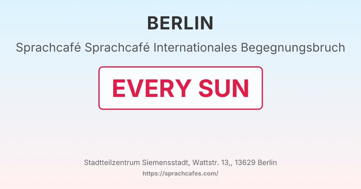 Sprachcafé Internationales Begegnungsbruch – event photo