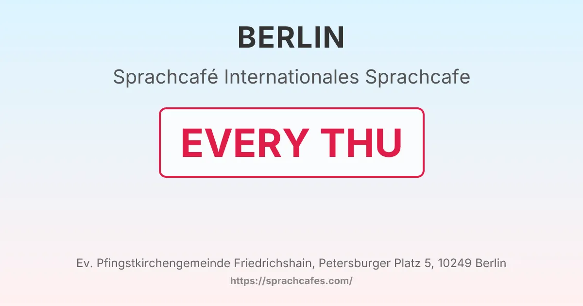 Internationales Sprachcafe – event photo