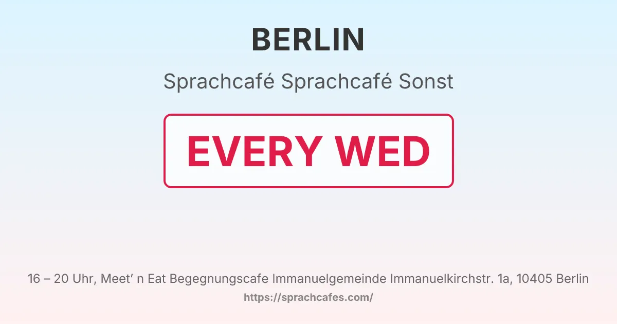 Sprachcafé Sonst – event photo