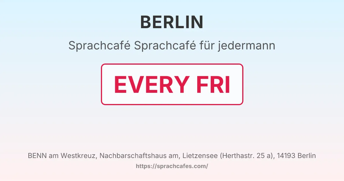 Sprachcafé für jedermann – event photo