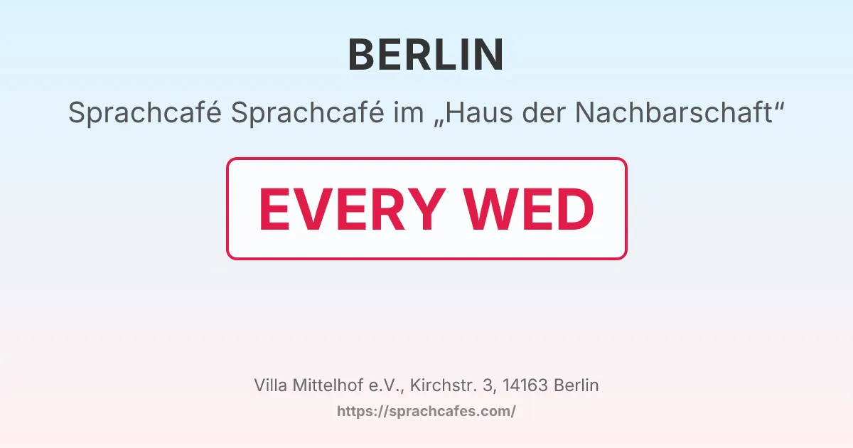 Sprachcafé im „Haus der Nachbarschaft“ – event photo