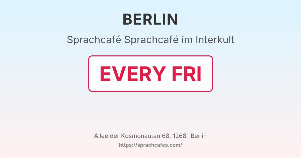 Sprachcafé im Interkult – event photo