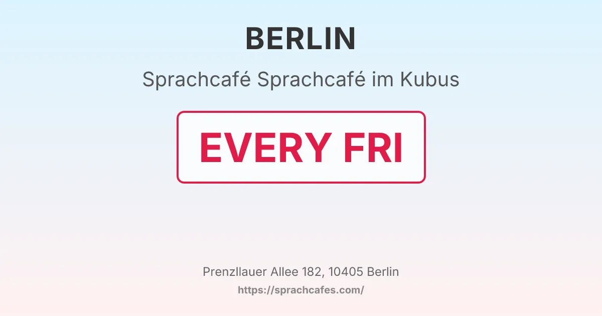 Sprachcafé im Kubus – event photo