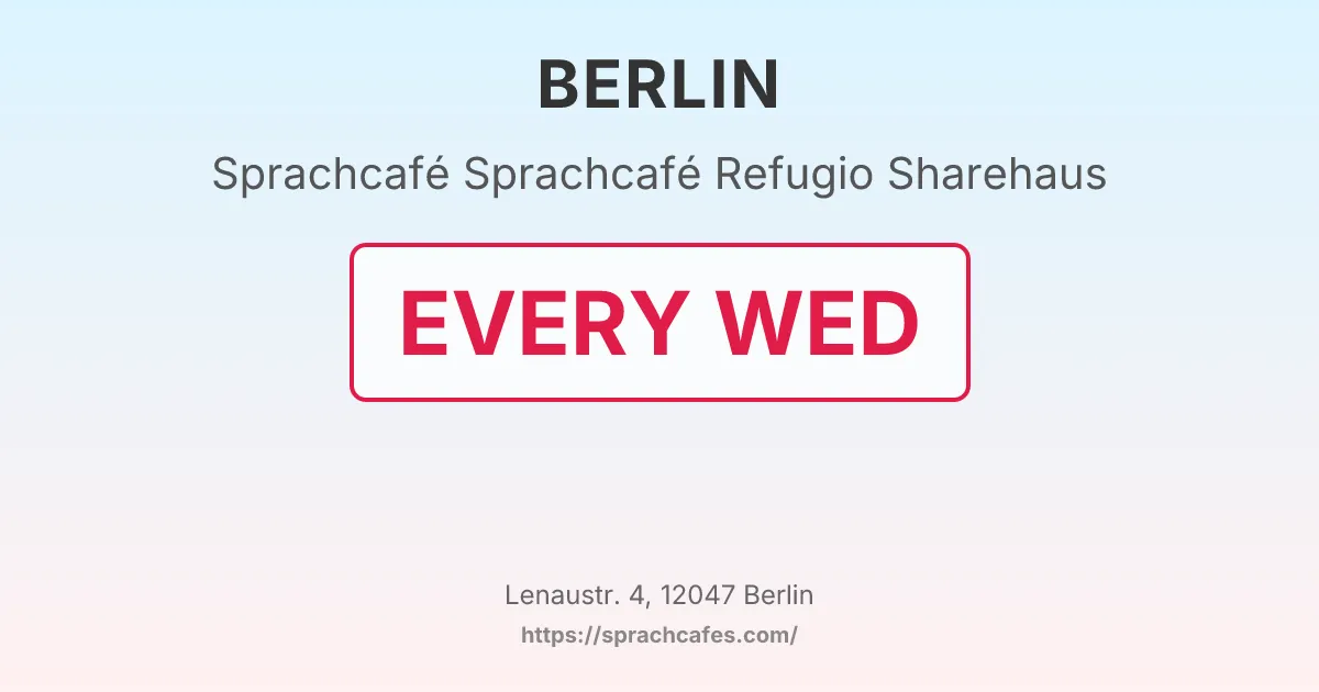 Sprachcafé Refugio Sharehaus – event photo