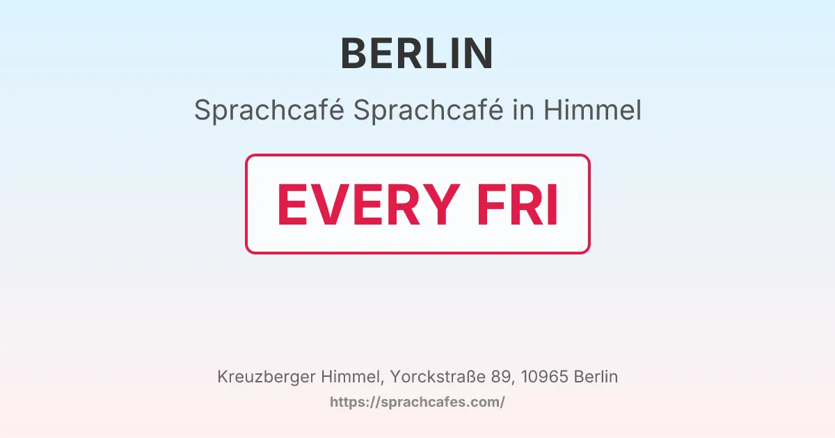 Sprachcafé in Himmel – event photo