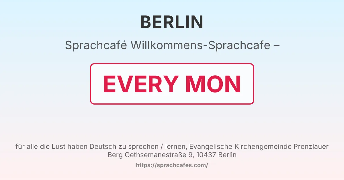 Willkommens-Sprachcafe – – event photo