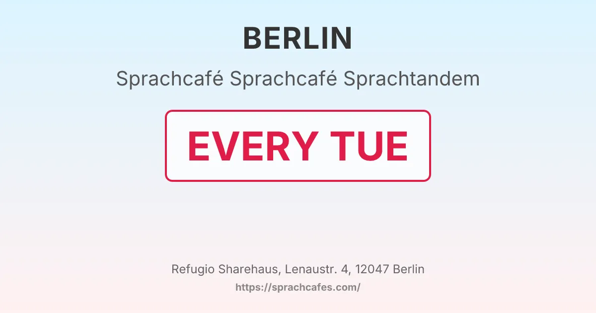 Sprachcafé Sprachtandem – event photo