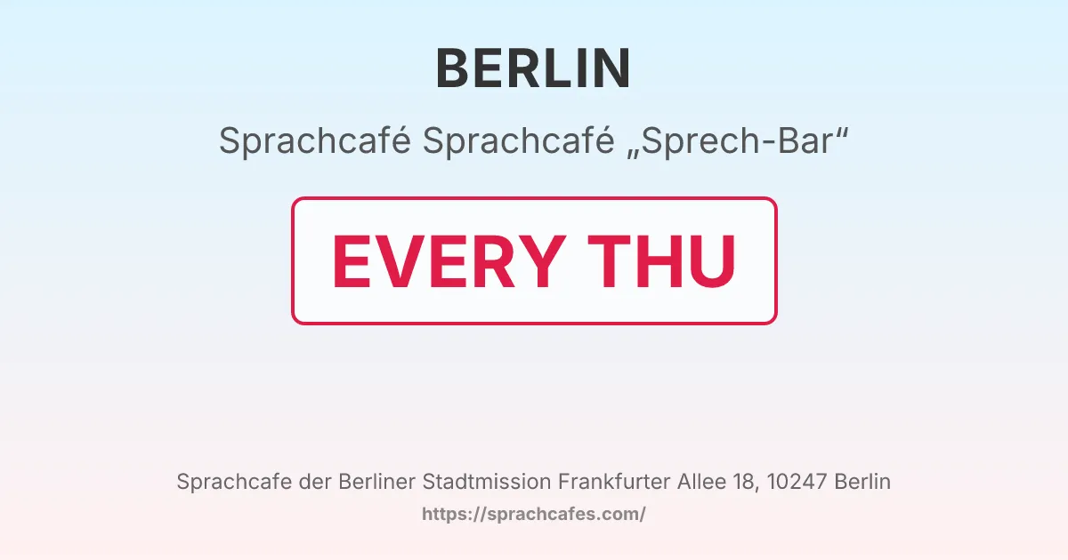 Sprachcafé „Sprech-Bar“ – event photo