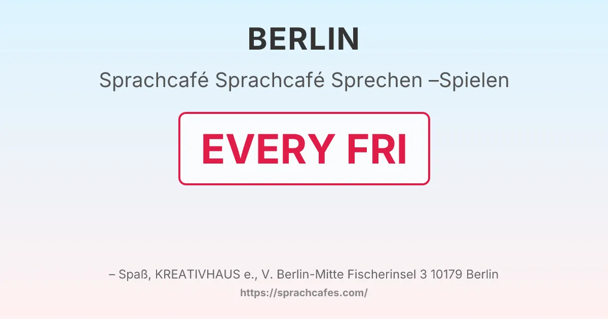 Sprachcafé Sprechen –Spielen – event photo