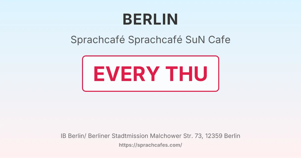 Sprachcafé SuN Cafe – event photo