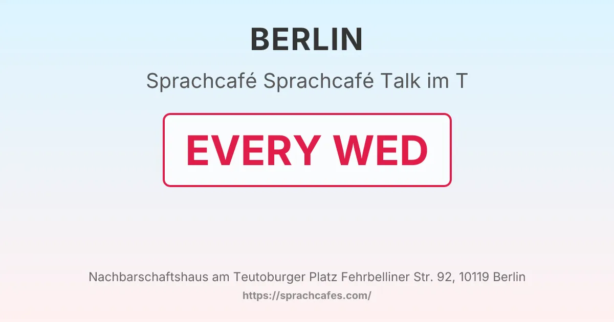 Sprachcafé Talk im T – event photo