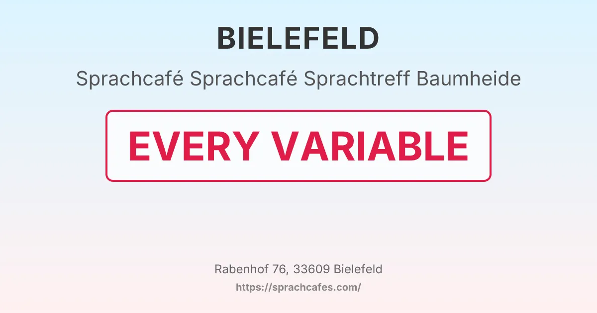 Sprachcafé Sprachtreff Baumheide – event photo