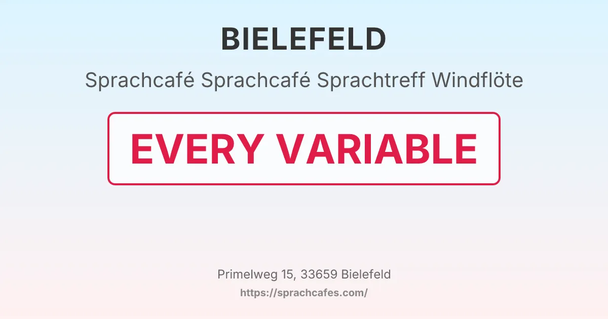 Sprachcafé Sprachtreff Windflöte – event photo