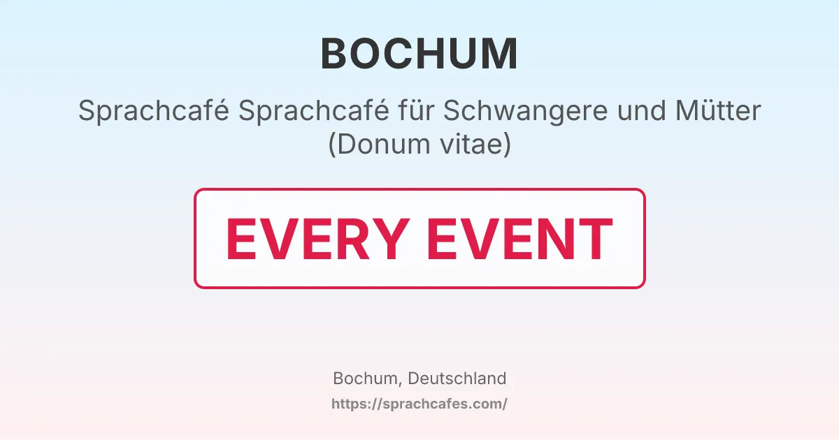 Sprachcafé für Schwangere und Mütter (Donum vitae) – event photo