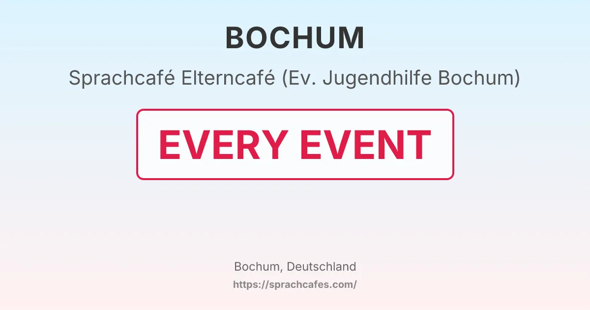 Elterncafé (Ev. Jugendhilfe Bochum) – event photo