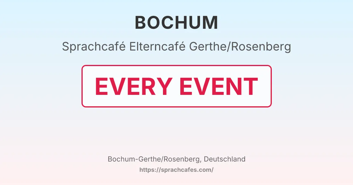 Elterncafé Gerthe/Rosenberg – event photo