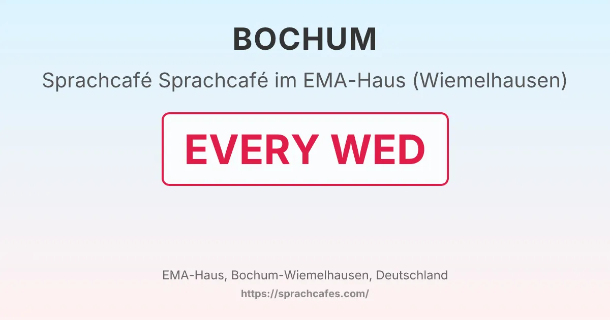 Sprachcafé im EMA-Haus (Wiemelhausen) – event photo
