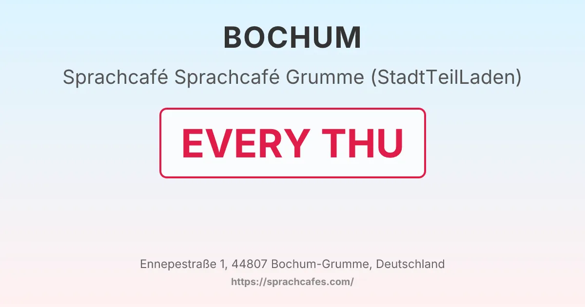 Sprachcafé Grumme (StadtTeilLaden) – event photo