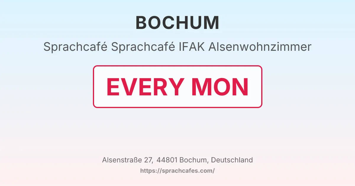 Sprachcafé IFAK Alsenwohnzimmer – event photo