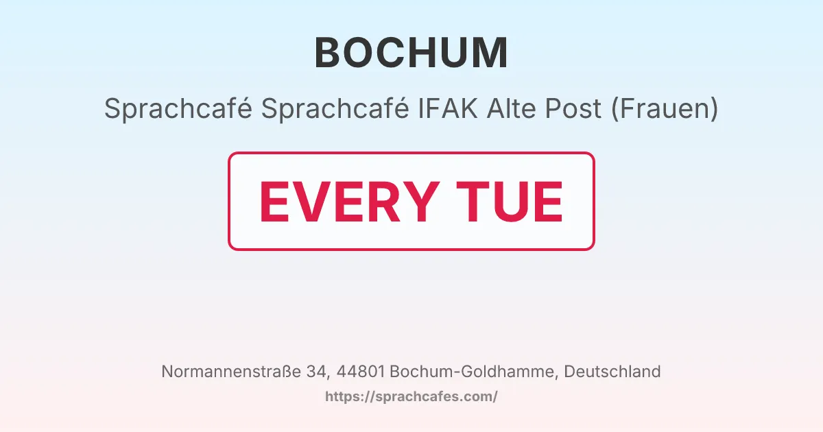 Sprachcafé IFAK Alte Post (Frauen) – event photo
