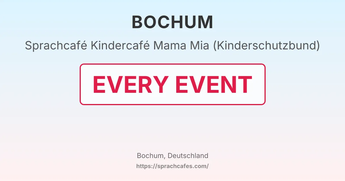 Kindercafé Mama Mia (Kinderschutzbund) – event photo