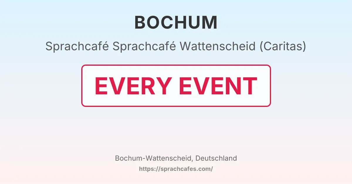 Sprachcafé Wattenscheid (Caritas) – event photo