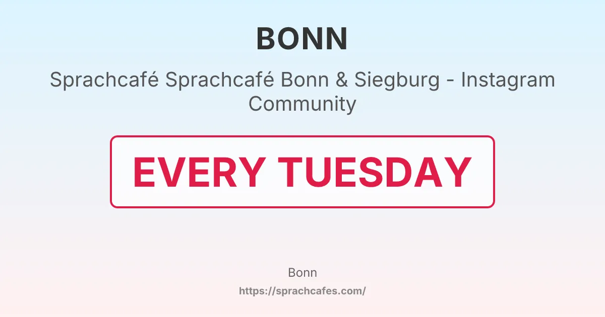 Sprachcafé Bonn & Siegburg - Instagram Community – event photo
