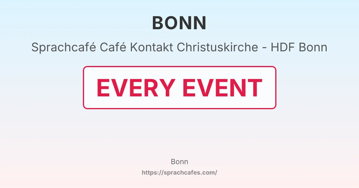 Café Kontakt Christuskirche - HDF Bonn – event photo