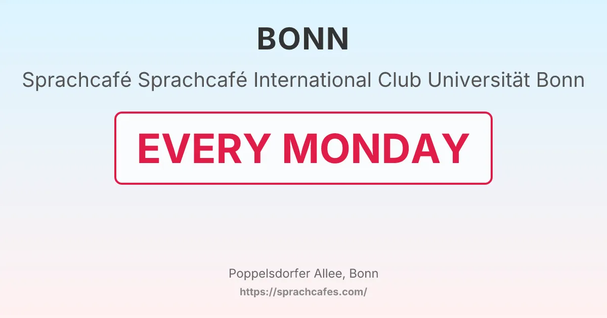 Sprachcafé International Club Universität Bonn – event photo